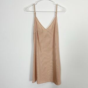 Sau Lee Slip Womens US 6 Beige Mesh Dress Base Layer
